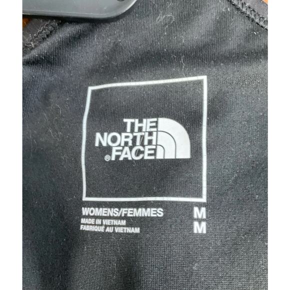 The North Face Black Multi Floral/Butterfly Racerback Cropped Tank Sz. M - Picture 3 of 3